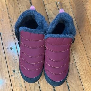 Classic Women's Burgundy Slip-On Shoes